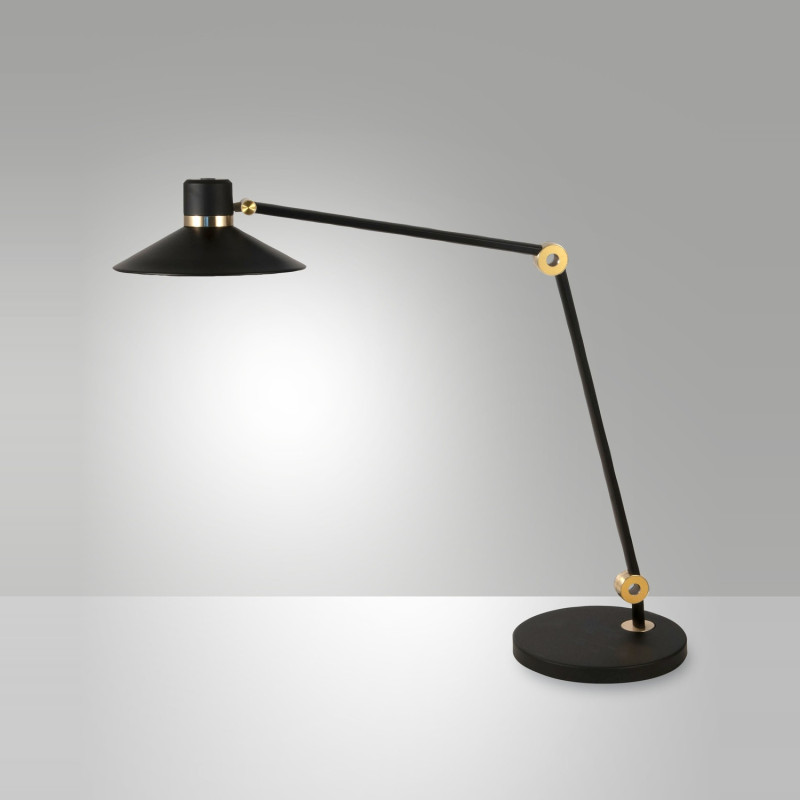 Lampada da tavolo Panarea LED nera orientabile Fabas