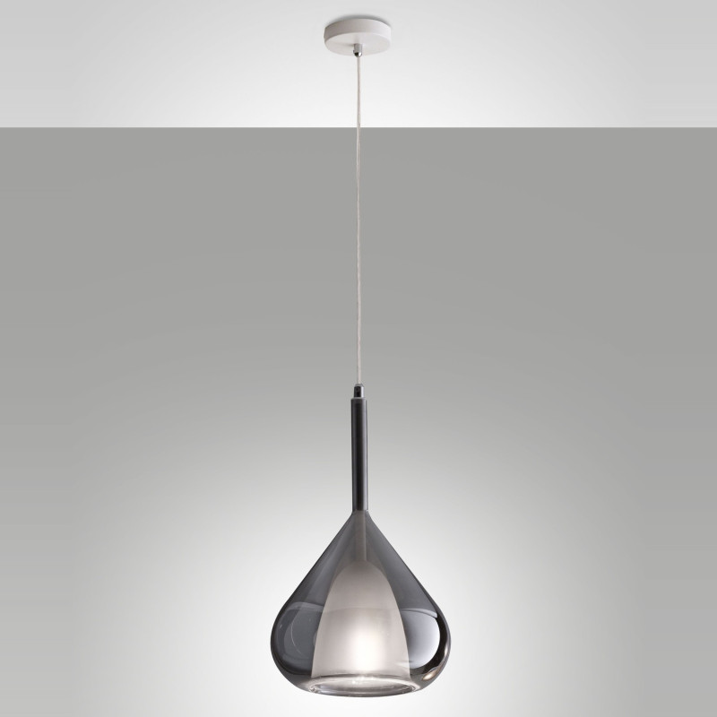 Lampadario a sospensione Lila 1 luce fumé E27 Fabas