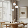 Lampadario Ballo 3 luci sabbia E14 TK Lighting