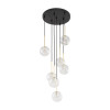 Lampadario Nilos Black Gold 7 luci G9 nero oro TK Lighting
