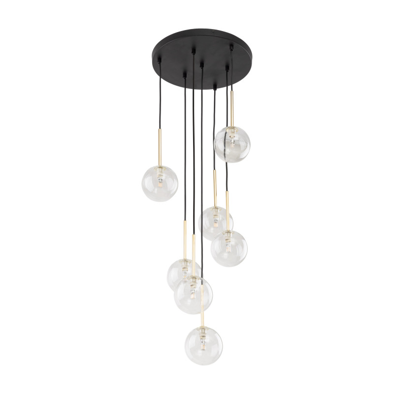 Lampadario Nilos Black Gold 7 luci G9 nero oro TK Lighting
