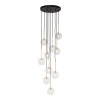 Nilos sospensione 10 luci nero oro G9 TK Lighting