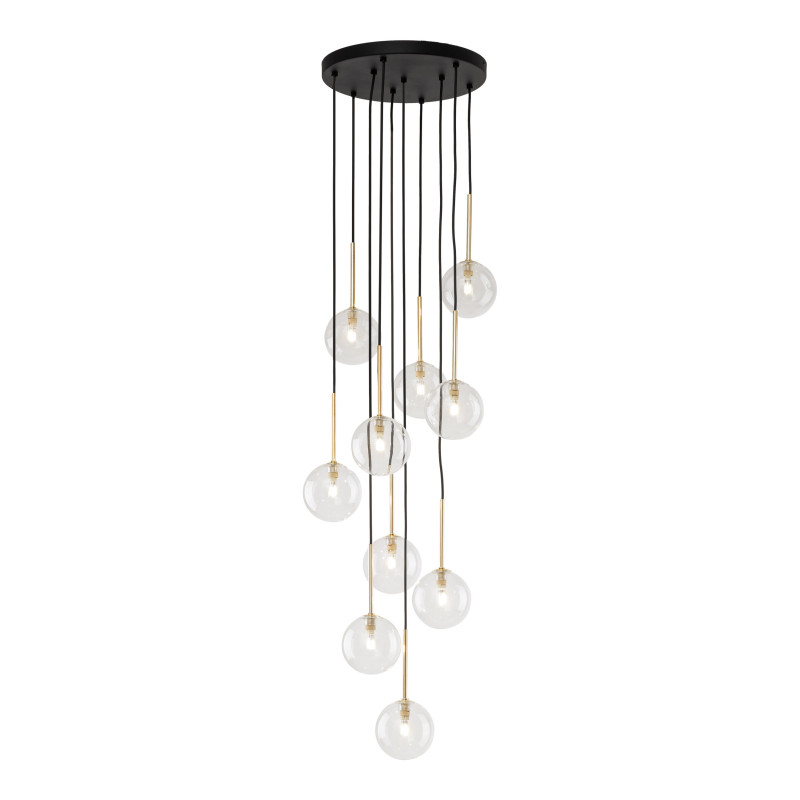 Nilos sospensione 10 luci nero oro G9 TK Lighting
