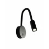 Applique Flux LED orientabile nera 3,1W Fabas
