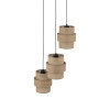 Lampadario Calisto Juta 3 luci E27 nero beige TK Lighting
