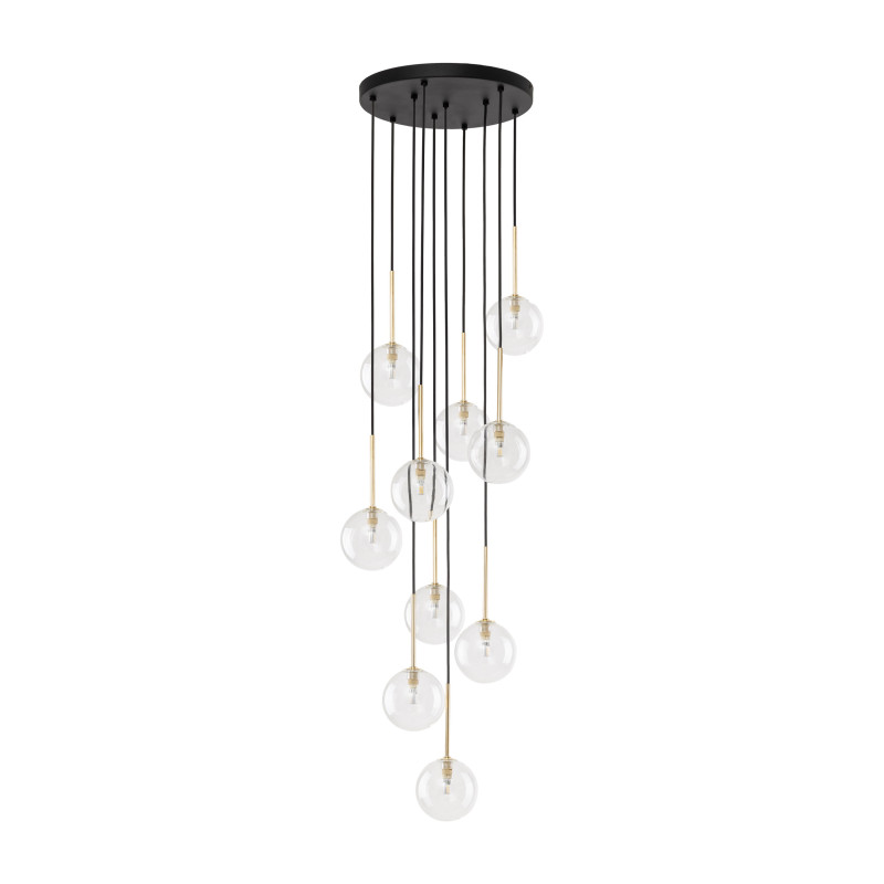 Nilos sospensione 10 luci nero oro G9 TK Lighting