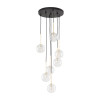 Lampadario Nilos Black Gold 7 luci G9 nero oro TK Lighting