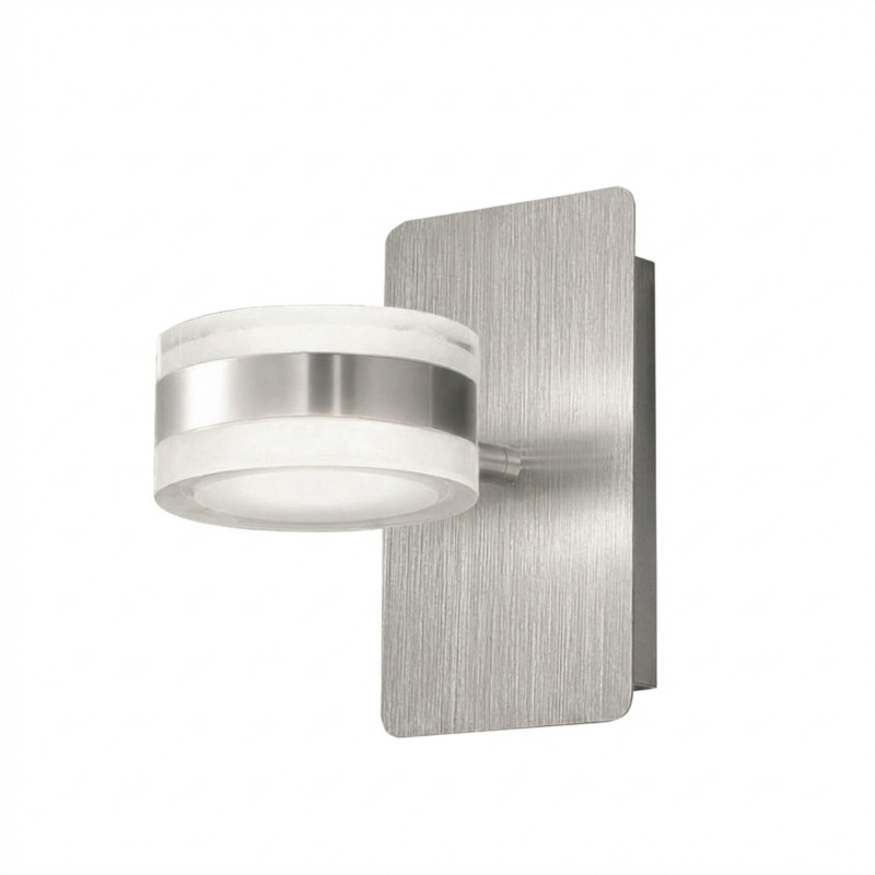 Applique Dunk LED orientabile 16W Fabas alluminio spazzolato