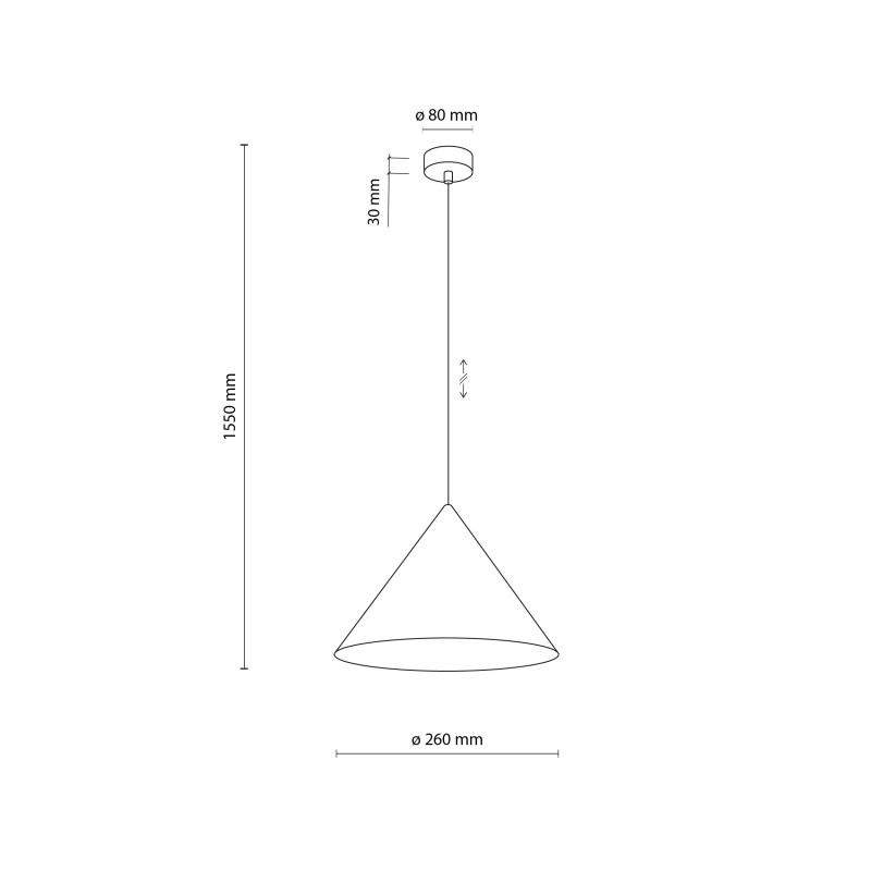 Lampadario sospensione Cono M Navy blu E27 TK Lighting