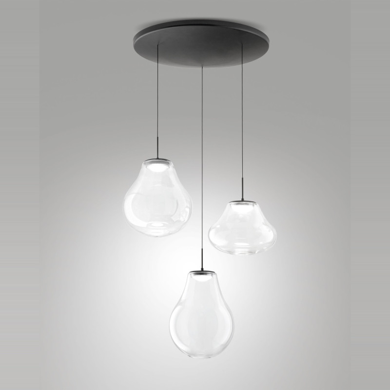 Sospensione LED Deva trasparente 42 W Fabas
