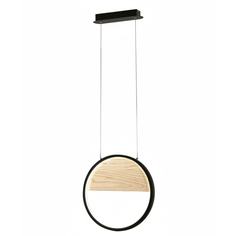 Sospensione Pierre 1 luce LED 29W nera Fabas
