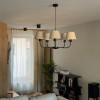 Lampadario Chicago Linen 5 luci nero E27 TK Lighting
