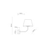 Applique Chicago Linen 1 luce beige e nera E27 TK Lighting