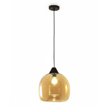 Lampadario a sospensione Maia ambra 1 luce E27 Fabas