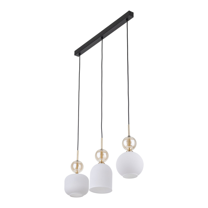 Lampadario Sophia 3 luci nero e oro E14 TK Lighting