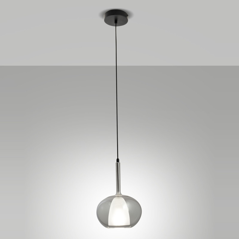Lampadario a sospensione Edolo fumé E27 Fabas