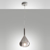 Lampada a sospensione Lila 1 luce Fabas grigio fumé
