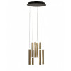 Sospensione Prado LED 52W nero ottone satinato Fabas