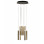 Sospensione Prado LED 52W nero ottone satinato Fabas