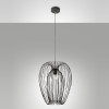 Lampada a sospensione Camp 1 luce nera E27 Fabas