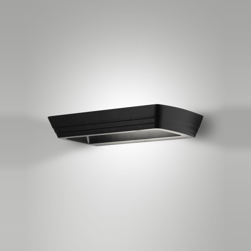 Applique Mida LED integrato nero 24W Fabas