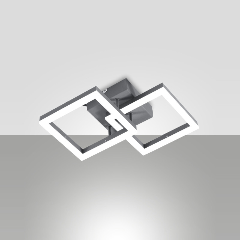Applique Bard LED integrato grigio antracite 21W Fabas