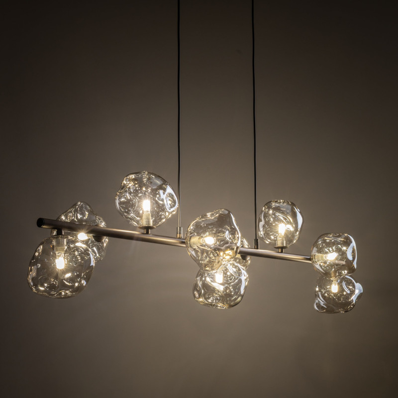 Lampadario Lava Brown 9 luci marrone G9 TK Lighting