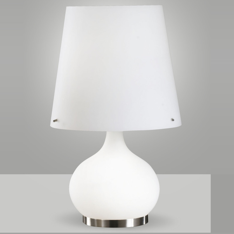 Lampada da tavolo Fabas Ade bianca 2 luci