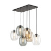 Lampadario Elio Mix 6 luci E27 nero TK Lighting