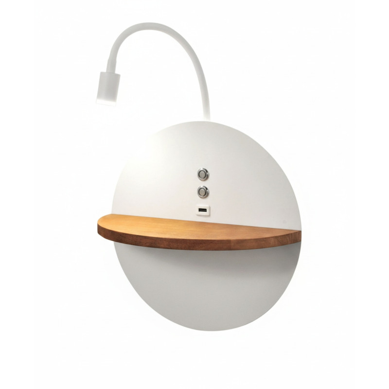 Applique Dual moderna 2 luci LED bianca Fabas