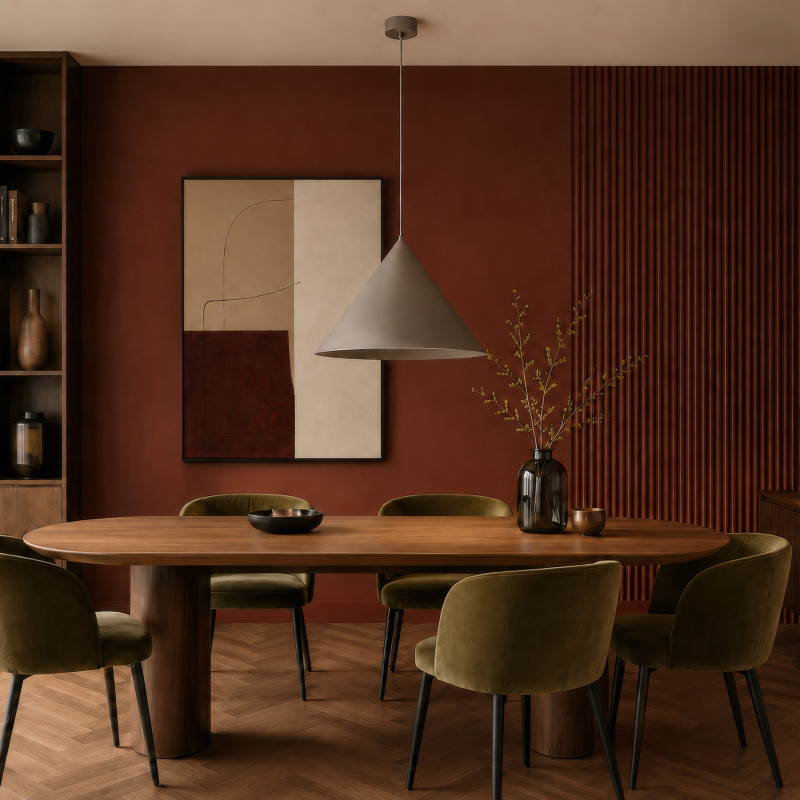 Lampadario Cono Xl New marrone E27 TK Lighting