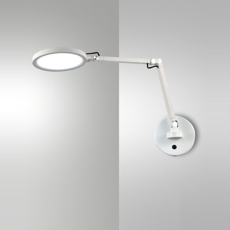Applique Regina LED orientabile bianca 9W Fabas