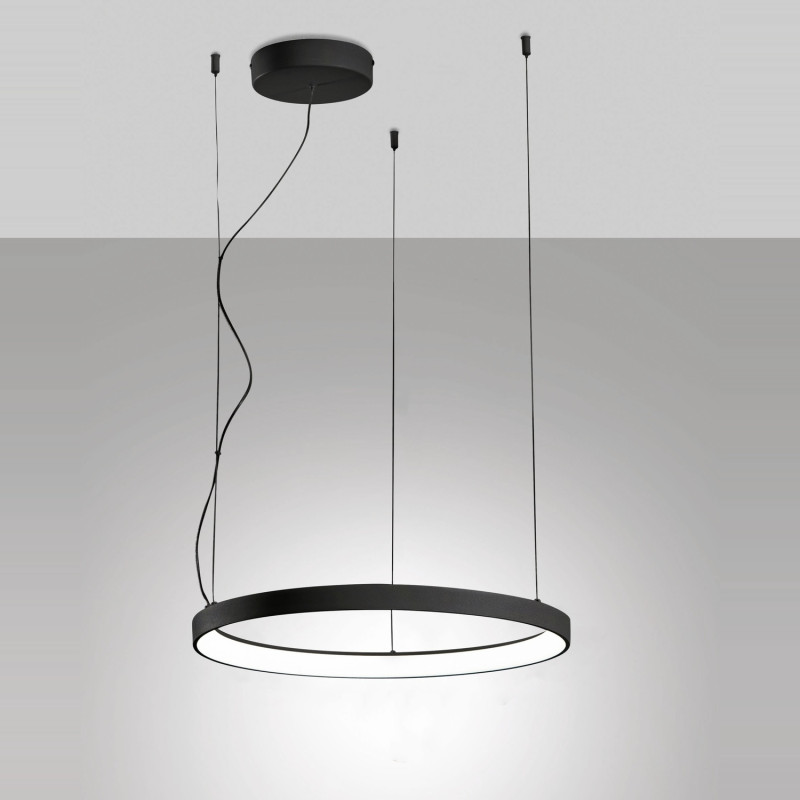Lampadario sospensione Bacco nero LED 1 luce Fabas