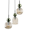 Lampadario Sophia 3 luci E14 verde cognac TK Lighting