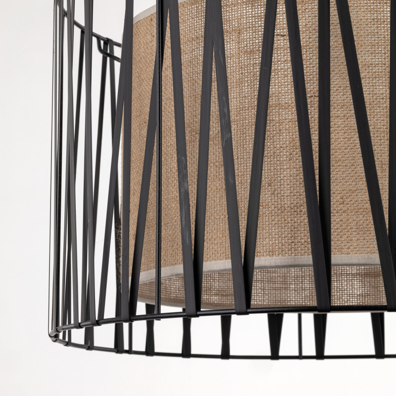 Lampadario Harmony Nature 3 luci nero E27 TK Lighting