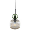Lampadario Sophia 1 luce nero cognac E14 TK Lighting