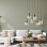 Lampadario Sophia 6 luci nero verde E14 TK Lighting