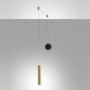 Sospensione Prado LED 1 luce nero ottone Fabas