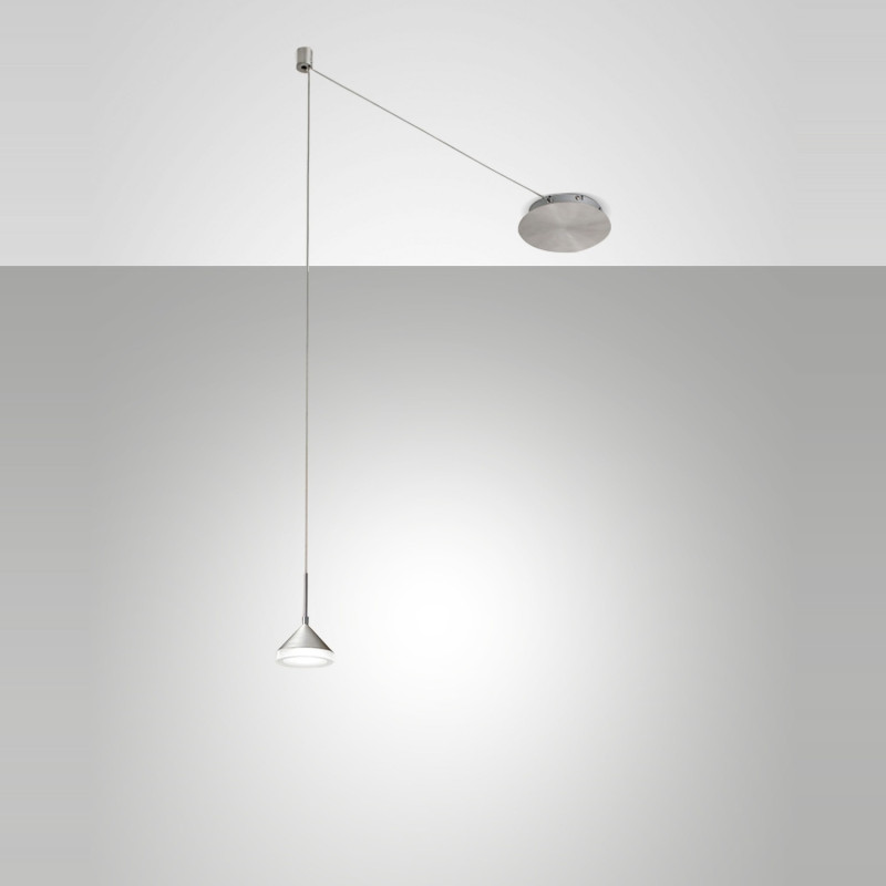 Lampadario Isabella Smart Luce 1 luce alluminio Fabas