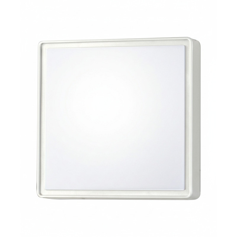 Plafoniera Fabas Oban bianca 2 luci E27 IP65 con sensore