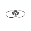 Applique LED integrato 1 luce Giotto nero moderno Fabas