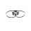 Applique LED integrato 1 luce Giotto nero moderno Fabas