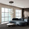 Lampadario Lava 7 luci G9 marrone TK Lighting