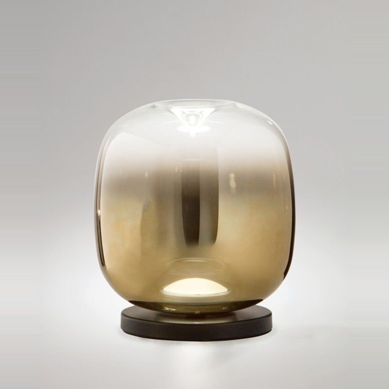 Lampada da tavolo Vesuvio oro sfumato LED Fabas