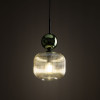 Lampadario Sophia 1 luce nero cognac E14 TK Lighting