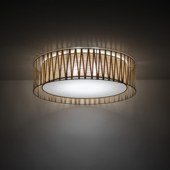 Plafoniera Harmony 6 luci juta sabbia E27 TK Lighting
