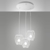 Lampadario Camp 3 luci E27 bianco moderno Fabas
