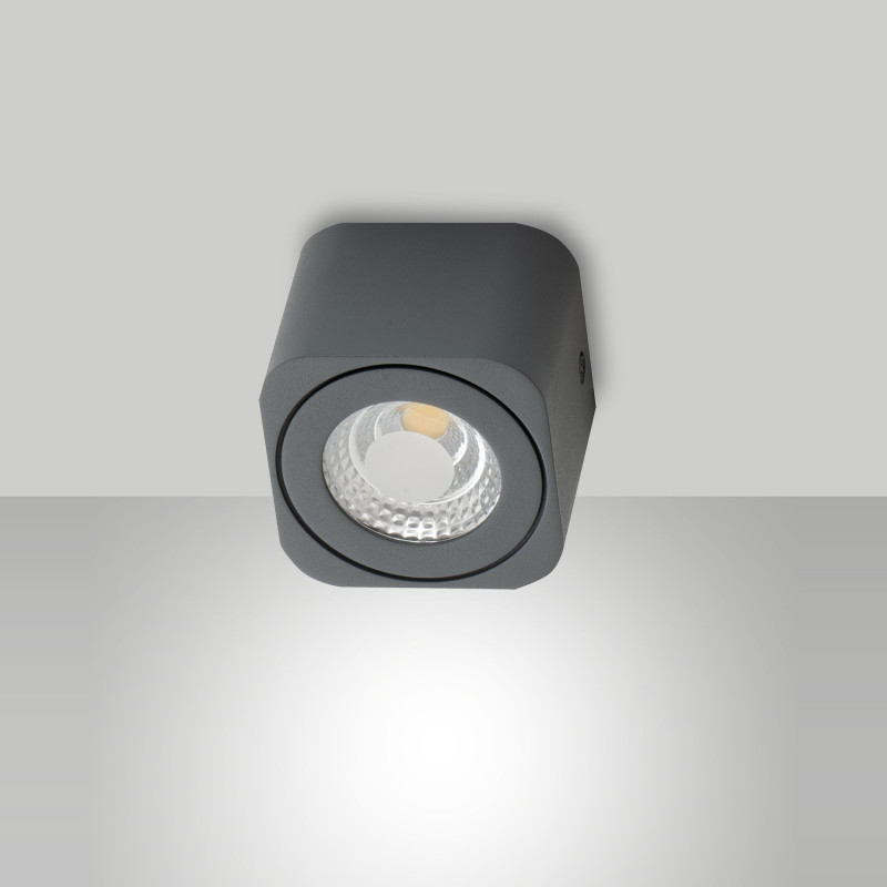 Faretto LED Palmi antracite compatto 6 W Fabas