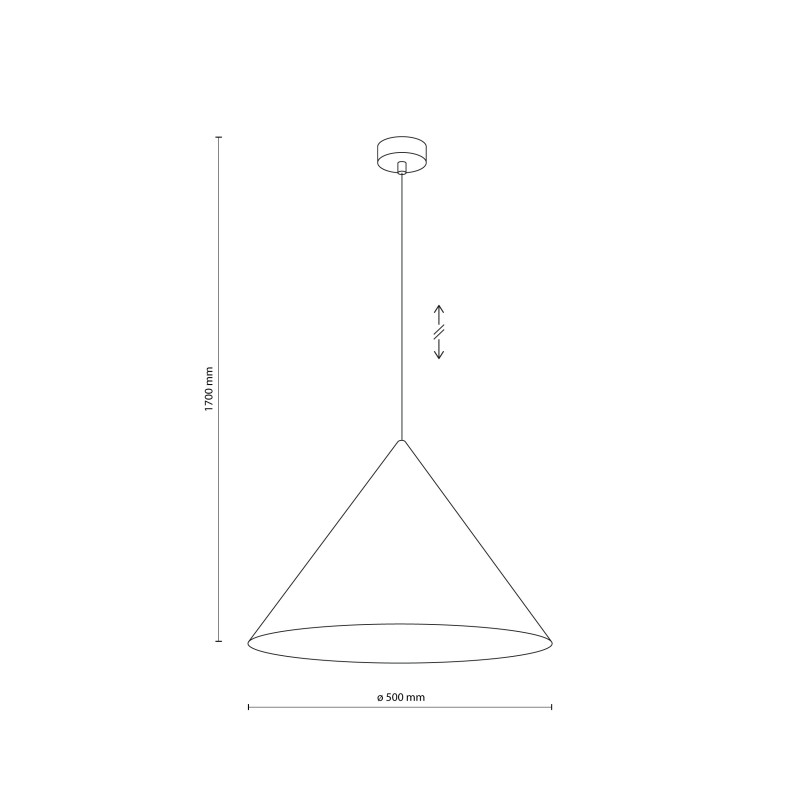 Lampadario Cono Xl Salmon arancione E27 TK Lighting