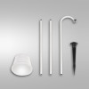 Faretto LED ricaricabile Armanda bianco 3W IP54 Fabas